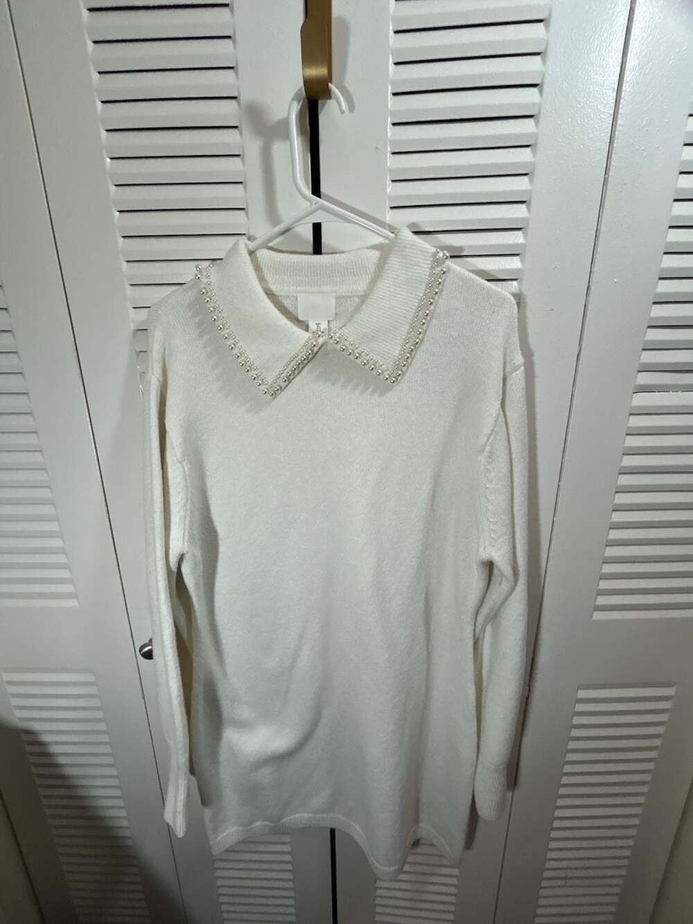 H&M Couette, Preppy Aesthetic Sweater Dress with Pearl Collar Versatile